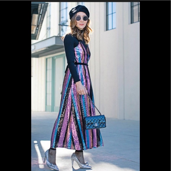 NWT ZARA MULTI COLOURED SEQUENCE DRESS - Picture 4 of 15